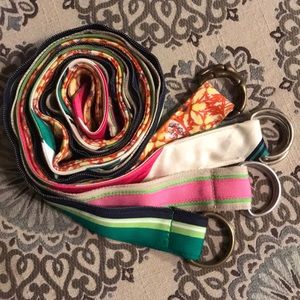 J. Crew ribbon belt lot of four size SMALL